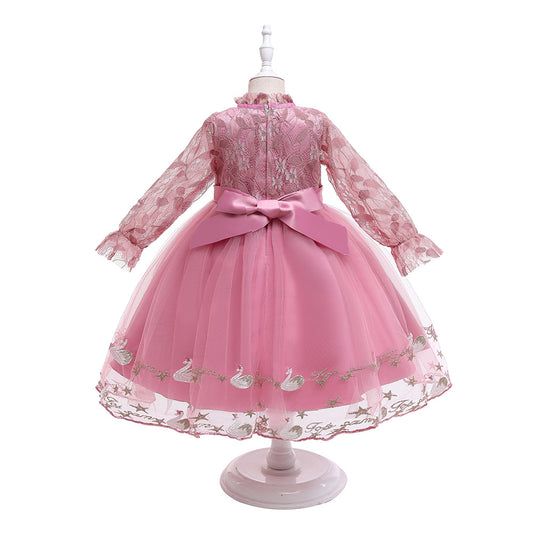 Vestido de Princesa Infantil con Falda de Tul Esponjoso para Niñas - Image 2