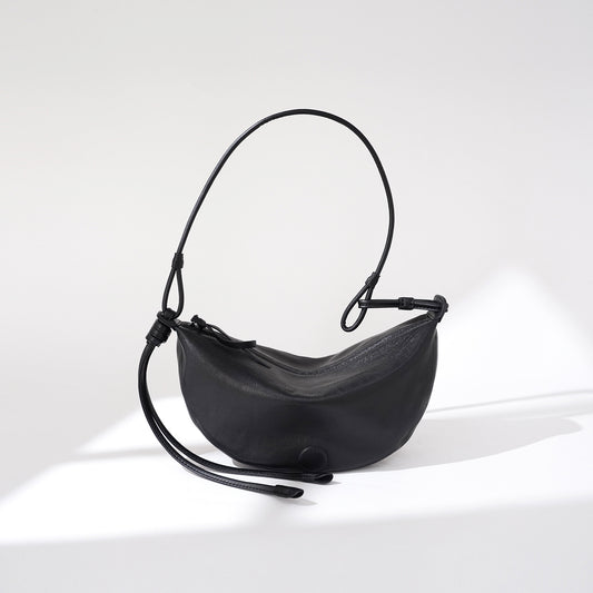 Bolso Bandolera Retro Media Luna en Cuero Oveja - Image 2