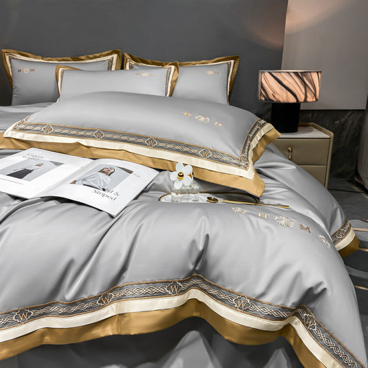 Juego de Cama de Algodón 100% Lujo Ligero - Cuatro Piezas Todas las Estaciones - Image 2