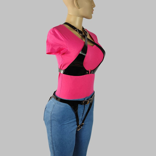 Top Tubo Ajustado de Cuero Bondage - Conjunto Sexy Slim-fit para uso en Ecuador - Image 2