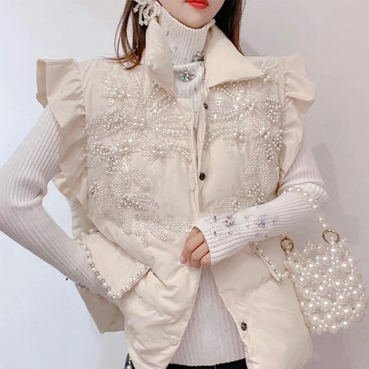Chaleco Acolchado de Algodón con Plumas para Mujer - Diseño Suelto y Cálido - Image 2