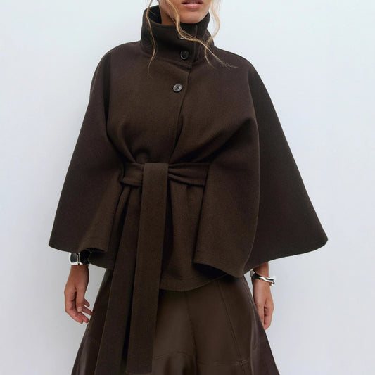 Abrigo Gabardina Cuello Alto Mujer - Diseño Minimalista - Image 2