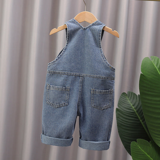 Overol Denim Infantil con Estampado Retro Vintage - Image 2