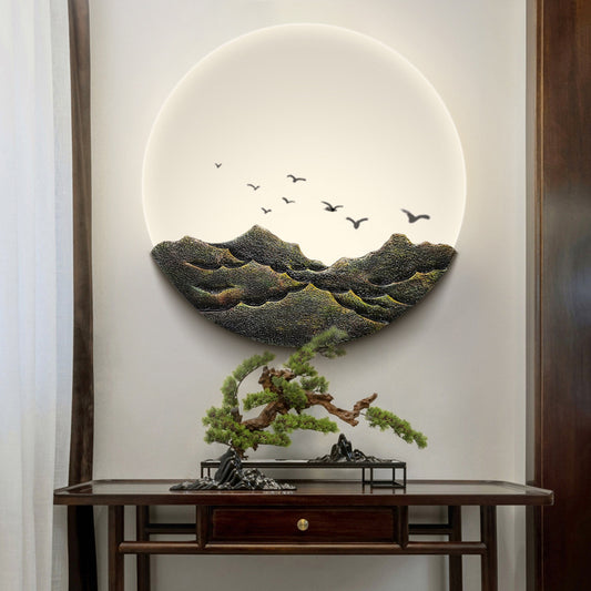 Lámpara de Pared LED Zen Estilo Asiático para Sala y Dormitorio - Image 2