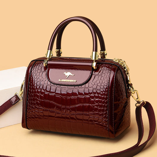 Bolso Bandolera de Cuero Charol Brillante para Mujer - Image 2