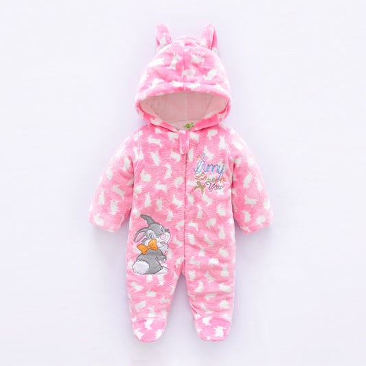 Jumpsuit de Terciopelo con Capucha para Bebé - Abrigo de Invierno - Image 2