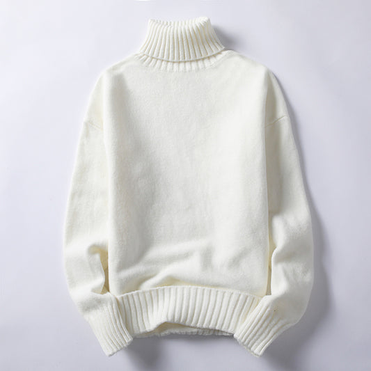 Suéter Cuello Alto para Hombre - Pullover Casual Invierno Colores Sólidos - Image 2