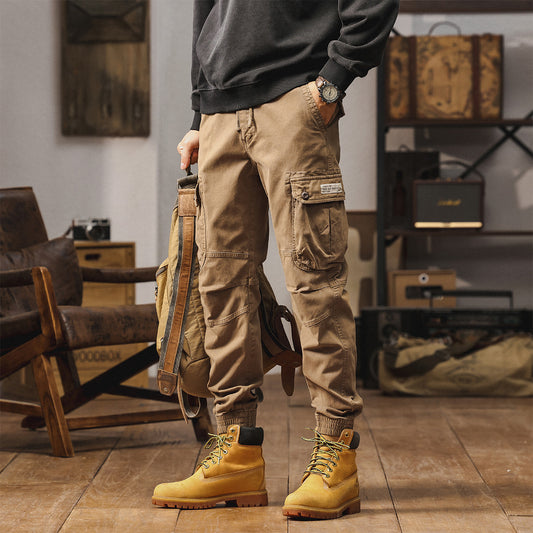 Pantalones Casuales Hombre Retro Gruesos Forrados en Forro Polar - Image 2