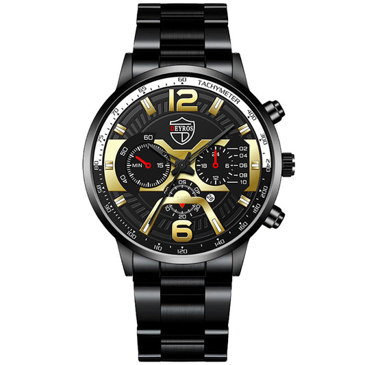 Reloj de Negocios Hombre Acero Inoxidable con Calendario Cuarzo - Image 2