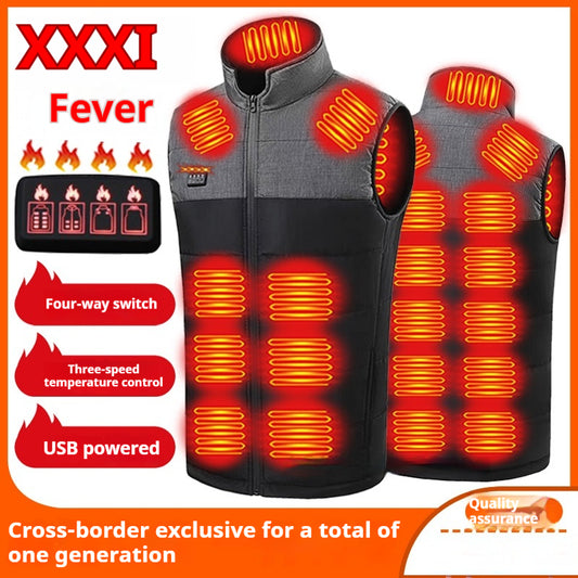 Chaleco Térmico Inteligente con 4 Zonas de Calor Independientes - Cuello V - Image 2