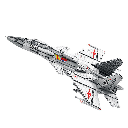 Bloques de Construcción Educativos Avión Militar Aeroespacial para Niños - Image 2