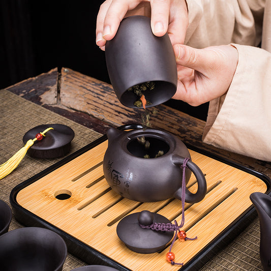 Juego de Té Portátil Zisha: Una Tetera y Cuatro Tazas - Image 2