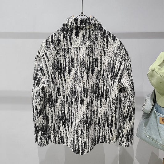 Camisa Chaqueta Manga Larga Tie Dye Tweed para Hombre - Image 2