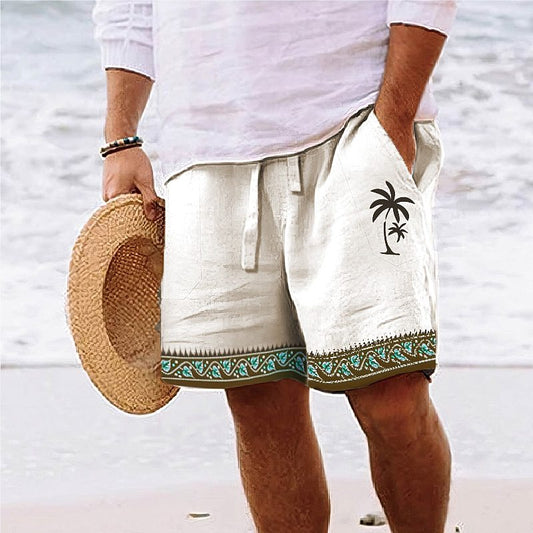 Pantalones Cortos de Playa con Estampado - Shorts Sueltos con Cordón para Hombre - Image 2