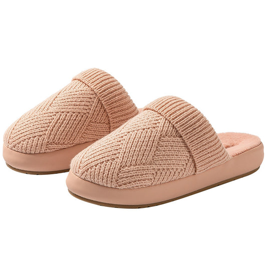 Pantuflas Térmicas de Lana y Algodón para Invierno - Suela Gruesa Antideslizante - Image 2
