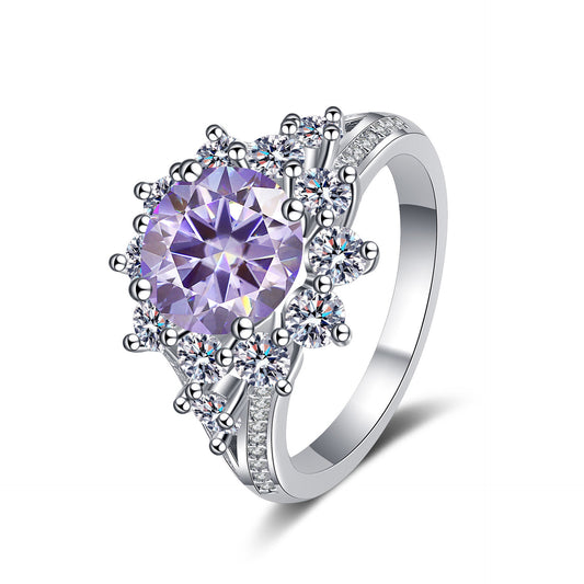 Anillo de Plata 925 con Moissanita de 3 Quilates - Lujo Asequible para Mujer - Image 2