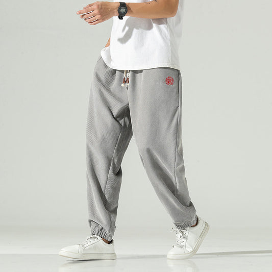 Pantalones Harem Hombre Primavera Verano con Bordado Chino - Image 2