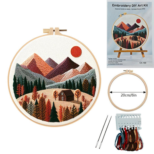 Kit de Bordado Europeo Primavera-Verano: Colección Montaña y Costa - Image 2