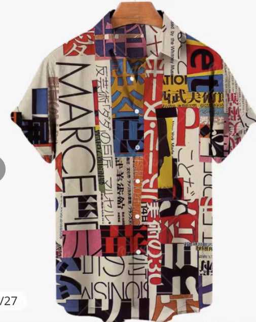 Camisa Hawaiana con Estampado 3D para Hombre - Diseño Casual Moderno - Image 2