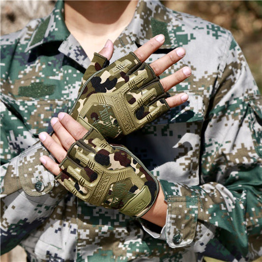 Guantes Tácticos SEAL Free Soldier Medio Dedo Agarre Antideslizante - Image 2