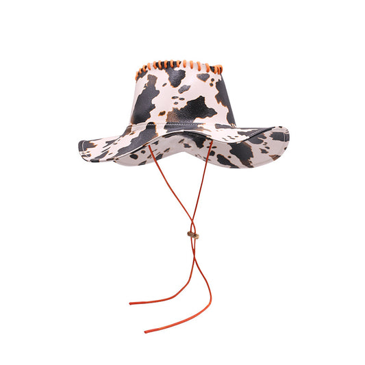 Sombrero Vaquero Retro de Cuero para Mujer - Image 2