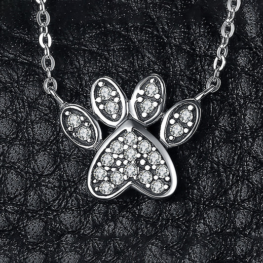 Aretes de Plata con Huellas de Animales Kawaii - Image 2