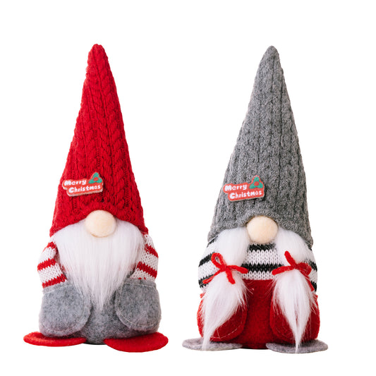 Muñeca Navideña sin Rostro con Gorro Puntiagudo - Decoración Festiva - Image 2