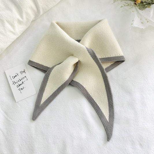 Chal Triangular Tejido para Otoño e Invierno - Bufanda Elegante para Mujer - Image 2