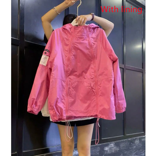 Chaqueta Protección Solar Estilo Japonés Mujer - Cortavientos Casual Ultraligero - Image 2