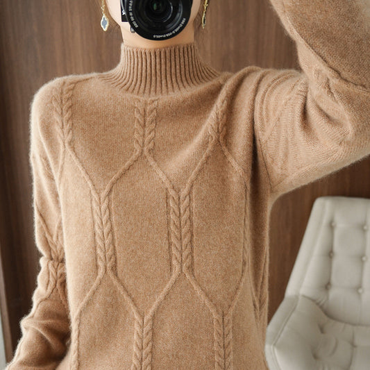 Suéter de Cuello Alto Grueso en Lana para Mujer - Image 2