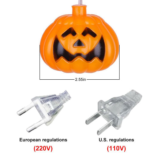 Cortina de Calabazas LED Luminosas para Halloween - Image 2