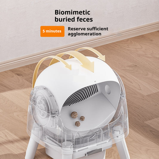 Arenero Automático Blanco con Desodorante - Image 2