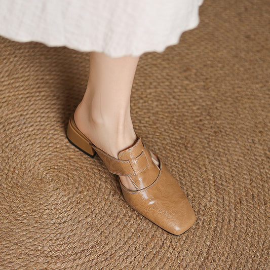 Sandalias Retro Mujer Tacón Bajo Grueso - Cómodas para Verano - Image 2