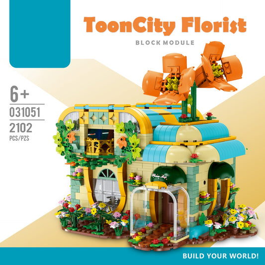 Bloques de Construcción Educativos - Villa de Amor con Tienda de Flores y Frutas - Image 2
