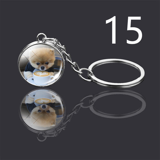 Llavero Colgante de Cristal Doble Cara Luminoso para Mascotas - Image 2