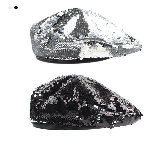 Gorra Coreana Brillante con Lentejuelas - Estilo Trendy para Mujer - Image 2