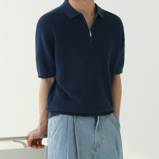 Polo Manga Corta con Cierre Medio para Hombre - Perfecto para Verano - Image 2