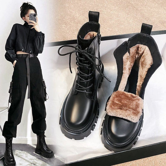 Botas Martin para Mujer con Forro de Felpa - Suela Gruesa Invierno - Image 2