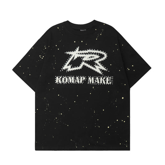 Camiseta Estampada Cielo Estrellado de Manga Corta para Hombre - Image 2