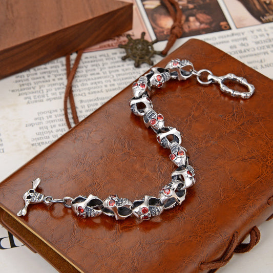 Pulsera de Plata 925 Personalizada Punk Hip Hop para Parejas - Estilo Dark Fashion - Image 2