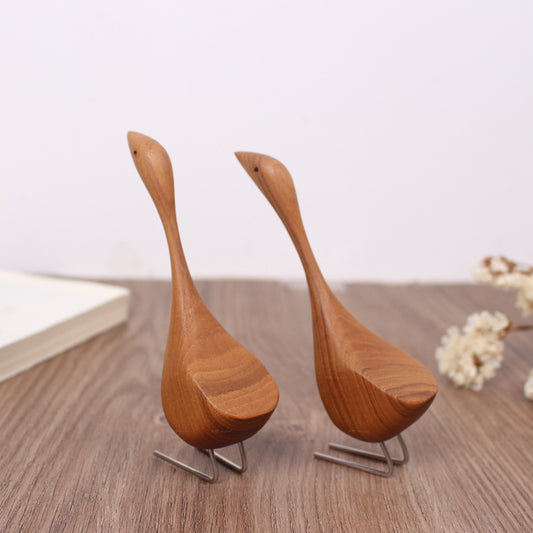 Ornamentos de Cisne en Madera para Decoración del Hogar - Image 2