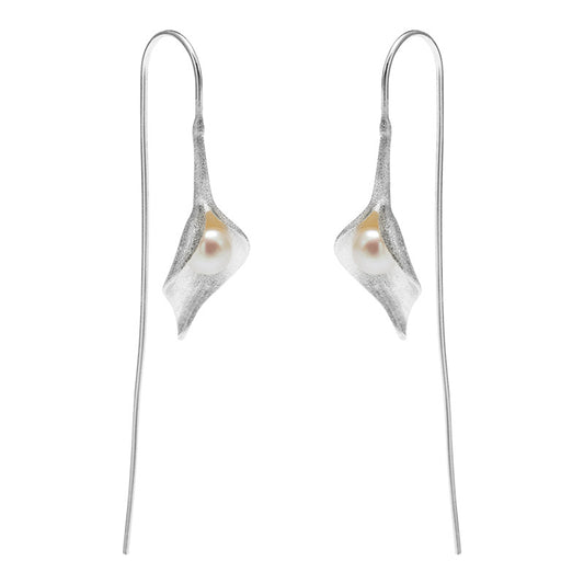 Aretes de Plata 925 con Perla Estilo Antiguo para Mujer - Image 2