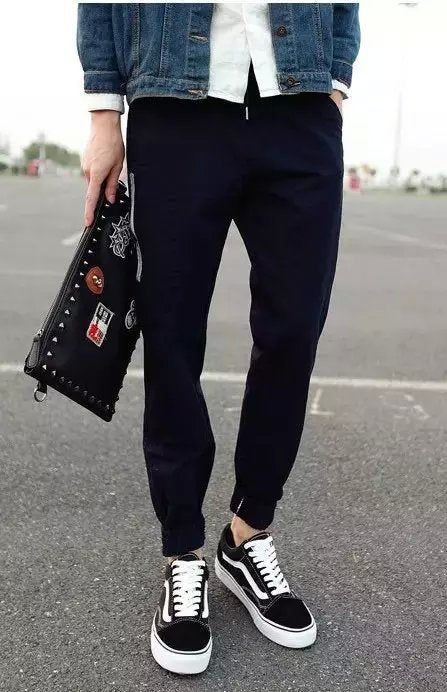 Pantalones Casuales Hombre Tide con Bordado Japonés y Detalles de Cremallera - Image 2