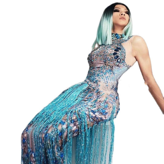 Jumpsuit Elegante Estilo Chino para Cantantes y Animadores - Image 2