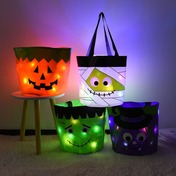 Bolsa Luminosa Multiengranaje para Dulces de Halloween