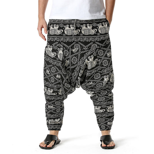 Pantalones Harem Bohemios de Algodón para Yoga y Relajación - Image 2