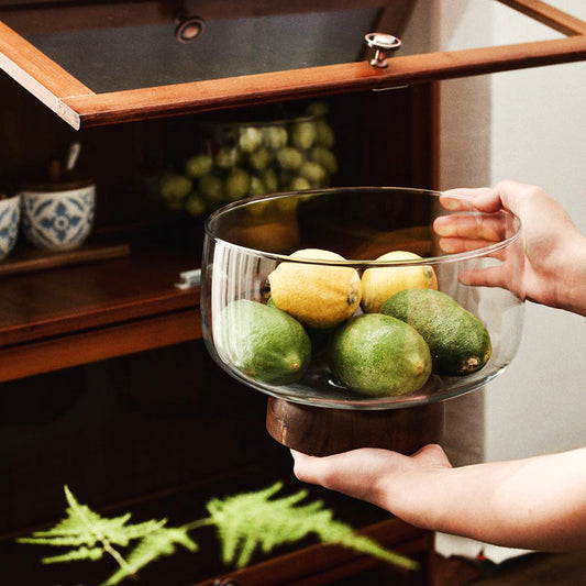 Mesa de Centro de Vidrio con Frutero Alto - Diseño Moderno para Sala de Estar - Image 2