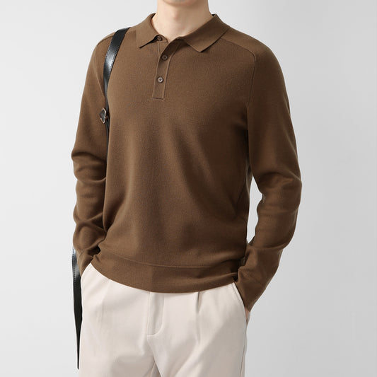 Suéter de Punto Casual en Lana de Cordero - Diseño Liso y Moderno - Image 2