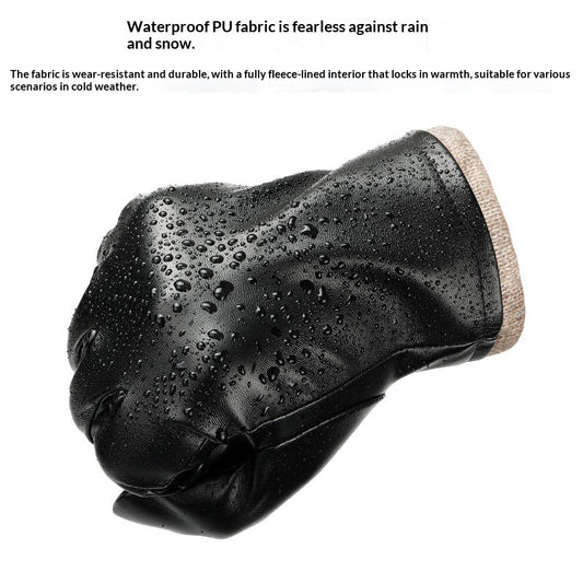 Guantes de Cuero para Hombre, Estilo Ejecutivo, Resistentes al Viento y Agua - Image 2