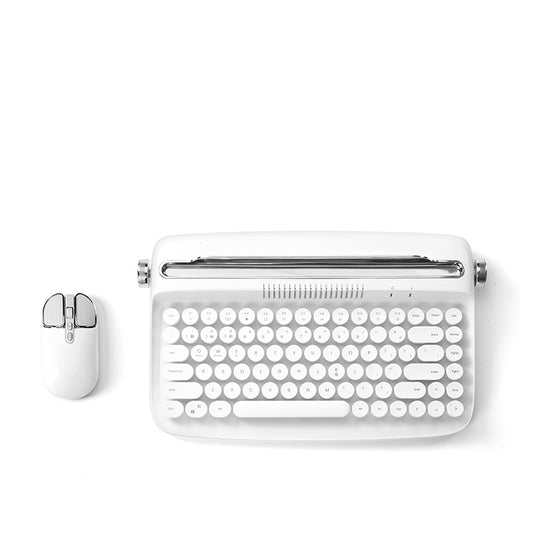 Set Teclado y Ratón Bluetooth Retro Vintage para iPad - Image 2